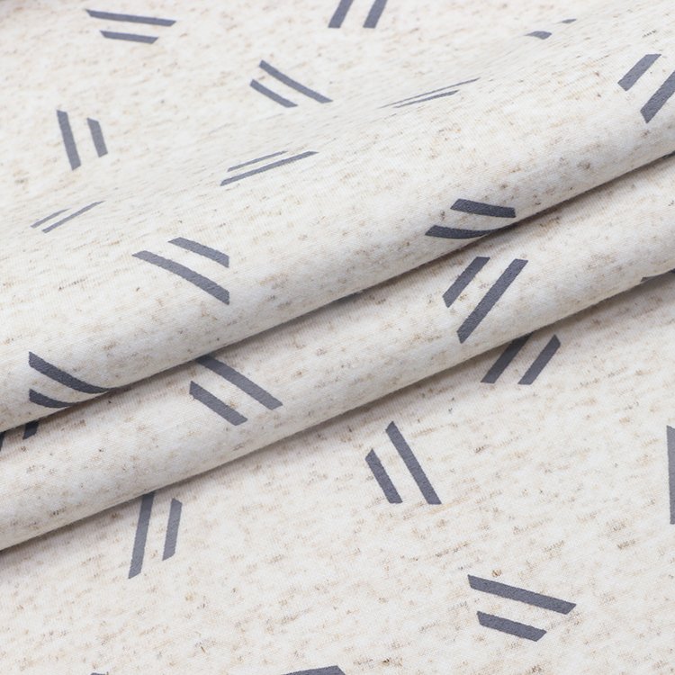 New arrival fashion printed soft polyester spandex linen fabric roll for clothes tops shirts dresses