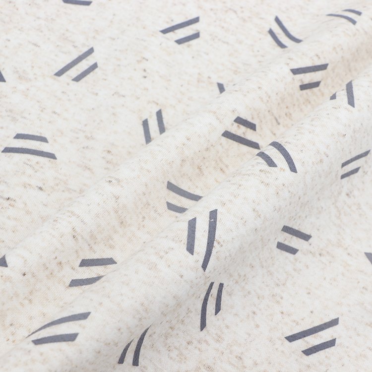 New arrival fashion printed soft polyester spandex linen fabric roll for clothes tops shirts dresses