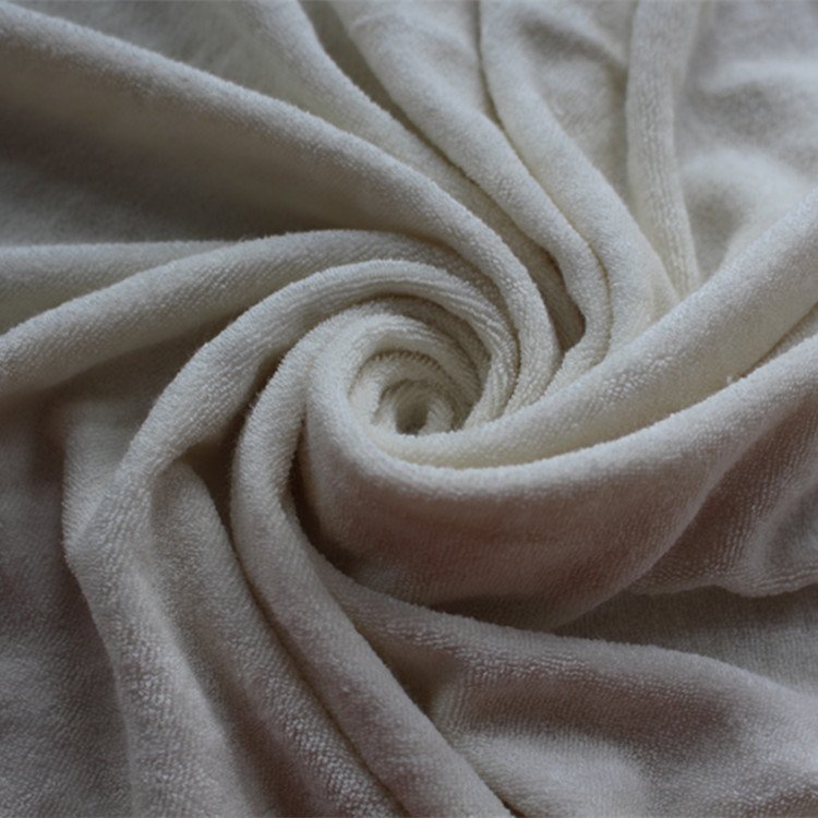 high quality eco friendly organic bamboo loop stretch terry cloth fabric bamboo hemp stretch 300gsm