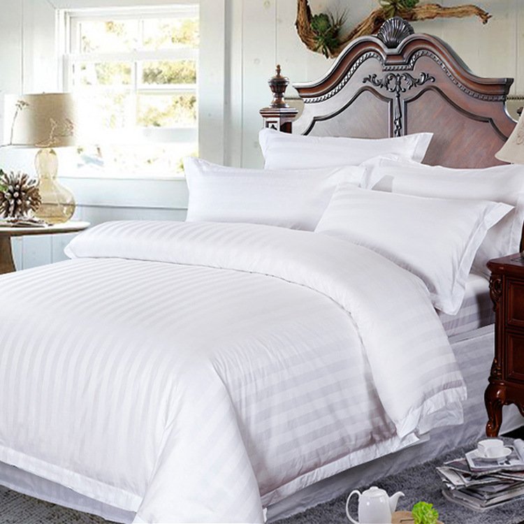 Pure Cotton Bed Sheets Cotton Set Wholesale 1cm &3cm Stripe Bedsheet Set