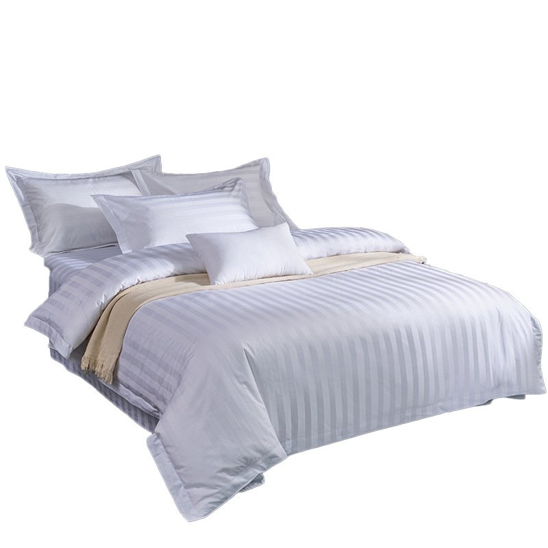 Pure Cotton Bed Sheets Cotton Set Wholesale 1cm &3cm Stripe Bedsheet Set
