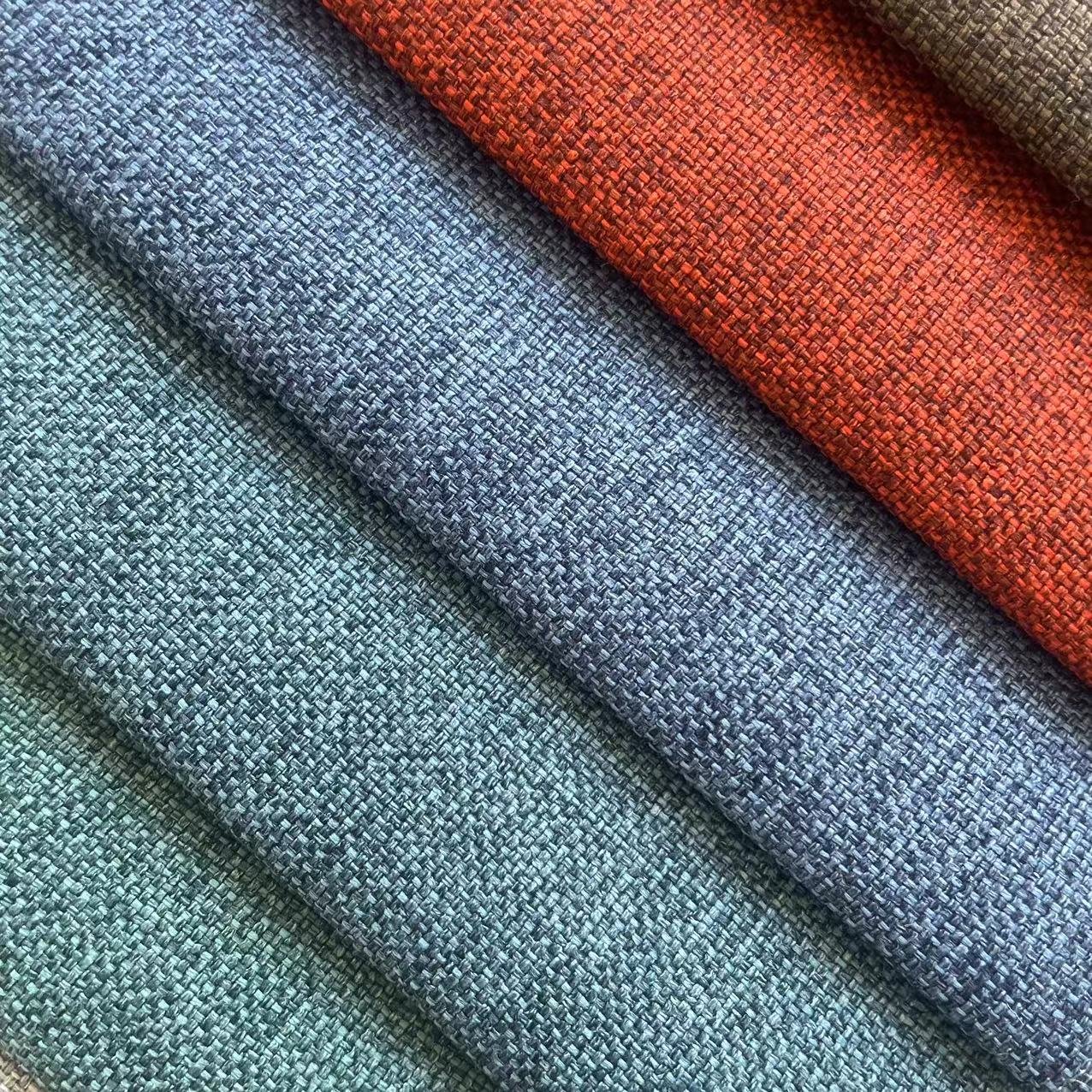 High Quality Polyester Faux Linen Upholstery Manufacturer Sofa Fabric