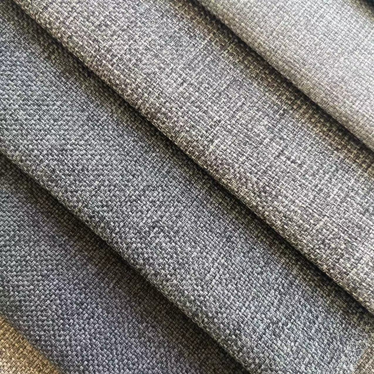 High Quality Polyester Faux Linen Upholstery Manufacturer Sofa Fabric