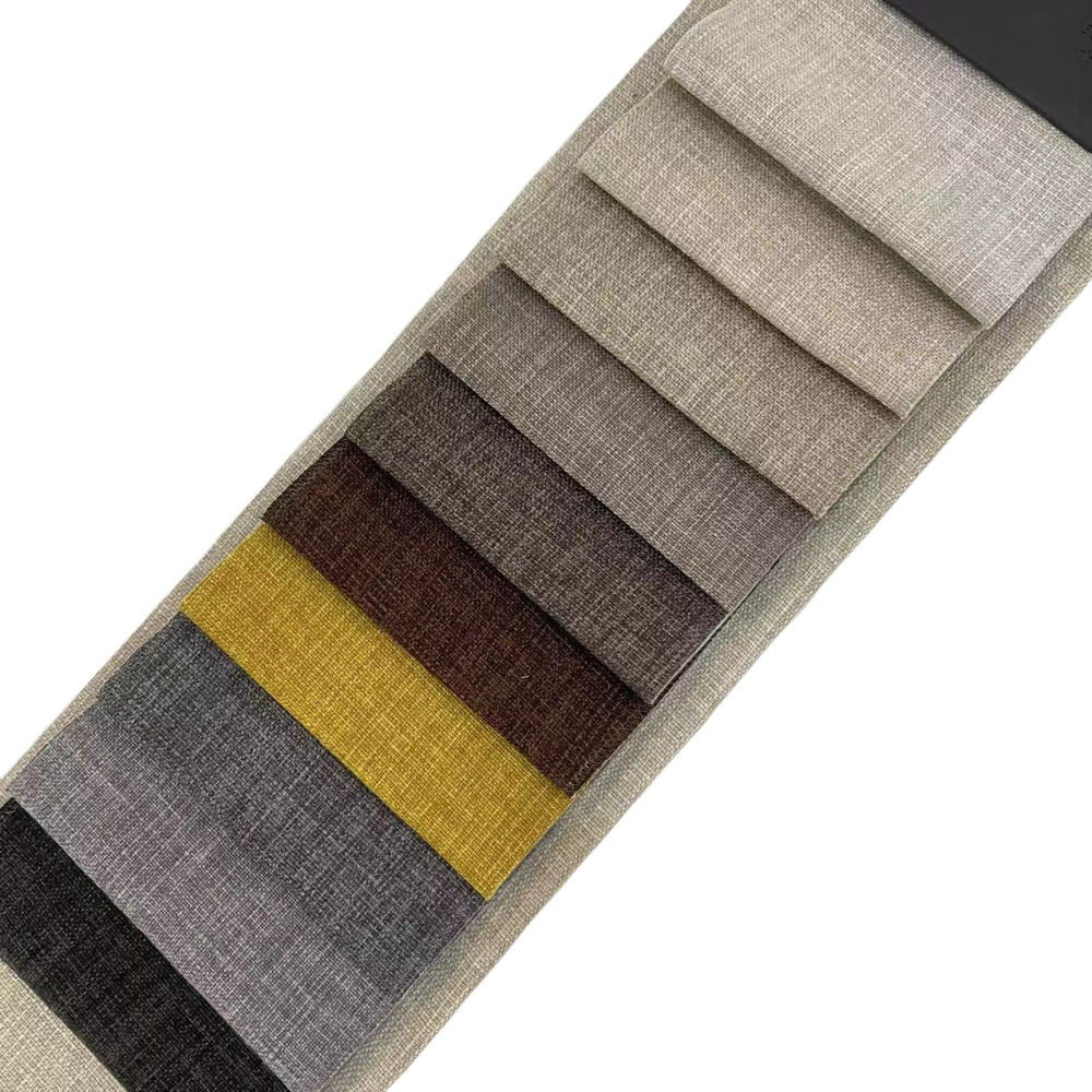 High Quality Polyester Faux Linen Upholstery Manufacturer Sofa Fabric