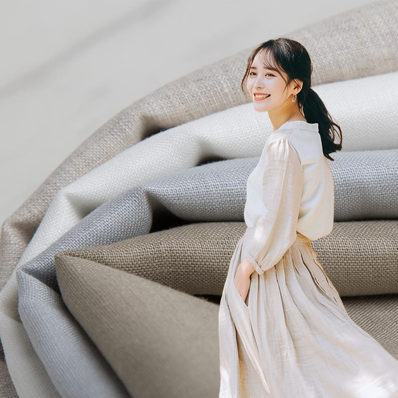 Spring Summer Fabrics for Shirting Linen Fabric for Clothing Dress Fabric for Women Plain 100% Linen Fabric for Pants