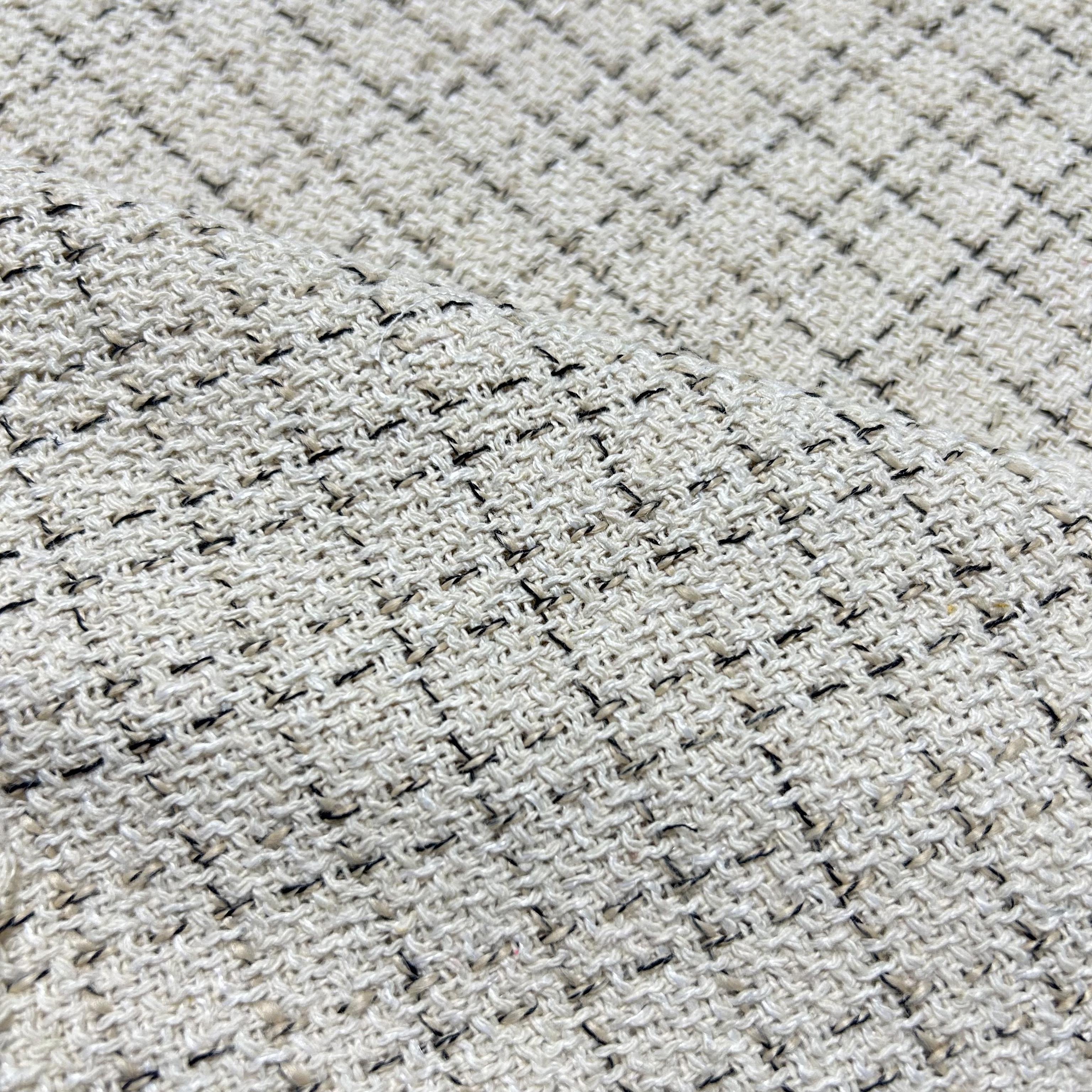 New design 100% polyester material fashional special yarn double hacci woven fabric for sweater