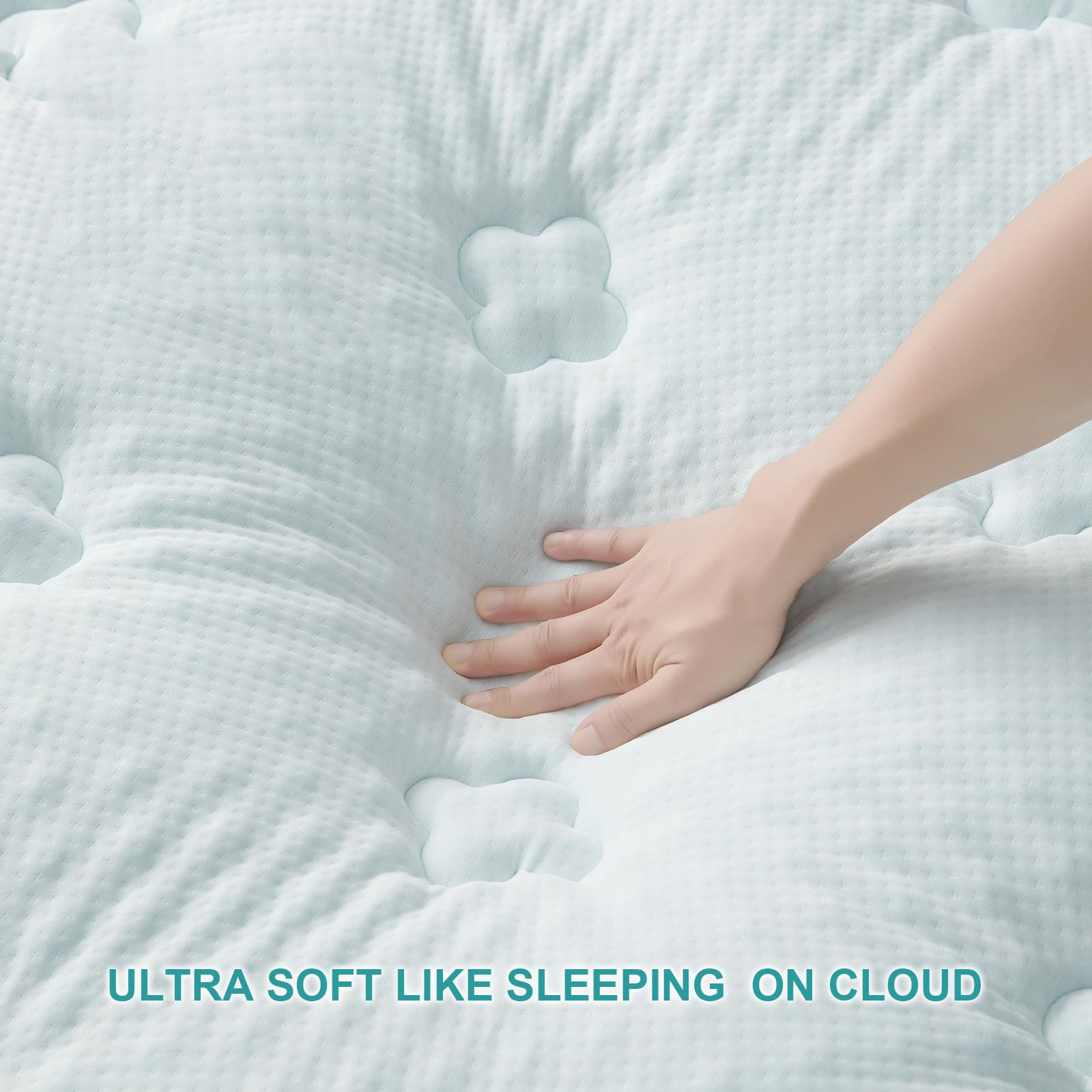 White King Breathable Bamboo Fiber Cover Memory Foam Mattress Topper Gel King with Deep Pocket
