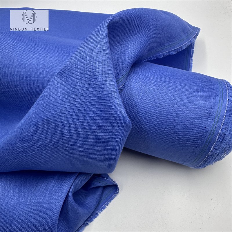 Mindun Classical Houndstooth Vest Shirts Material 100% Pure Linen Fabrics Wholesale Linen Fabric For Clothing