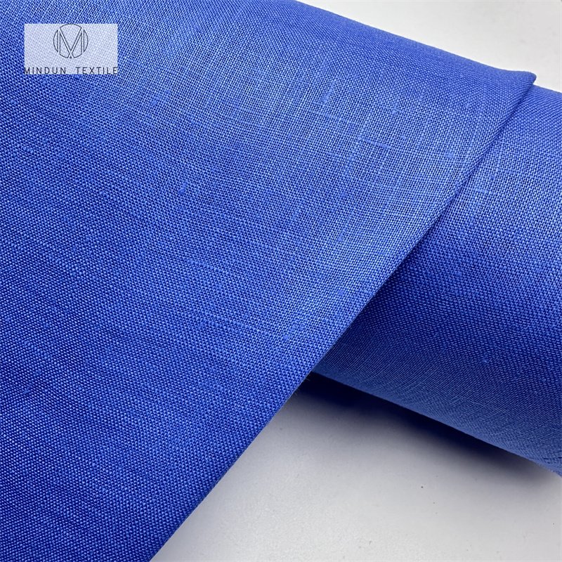 Mindun Classical Houndstooth Vest Shirts Material 100% Pure Linen Fabrics Wholesale Linen Fabric For Clothing