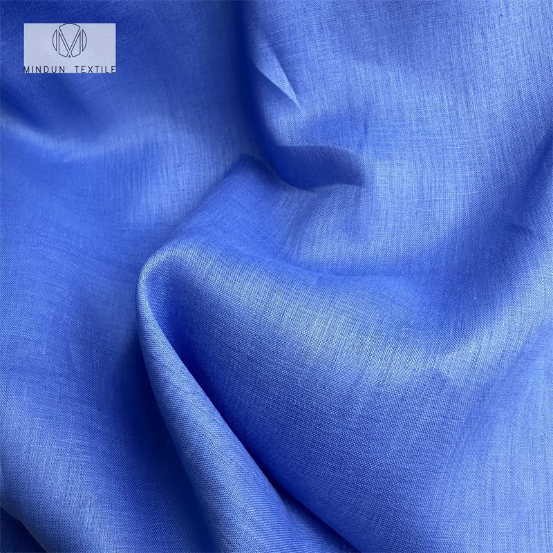Mindun Classical Houndstooth Vest Shirts Material 100% Pure Linen Fabrics Wholesale Linen Fabric For Clothing