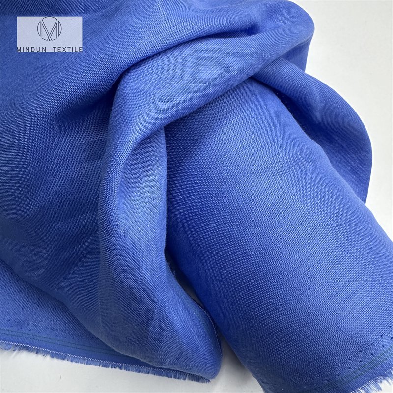 Mindun Classical Houndstooth Vest Shirts Material 100% Pure Linen Fabrics Wholesale Linen Fabric For Clothing