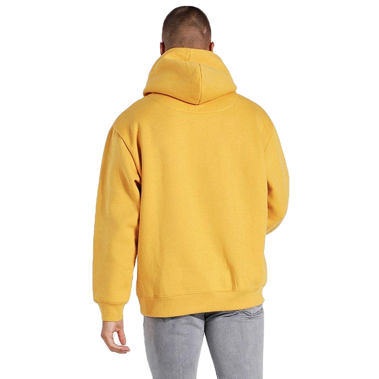 Plussize Drop Shoulder Hooded Men's Streetwear Fashionable 100% Cotton Hoodies Embroidered Logo Winter Hooded Thermal