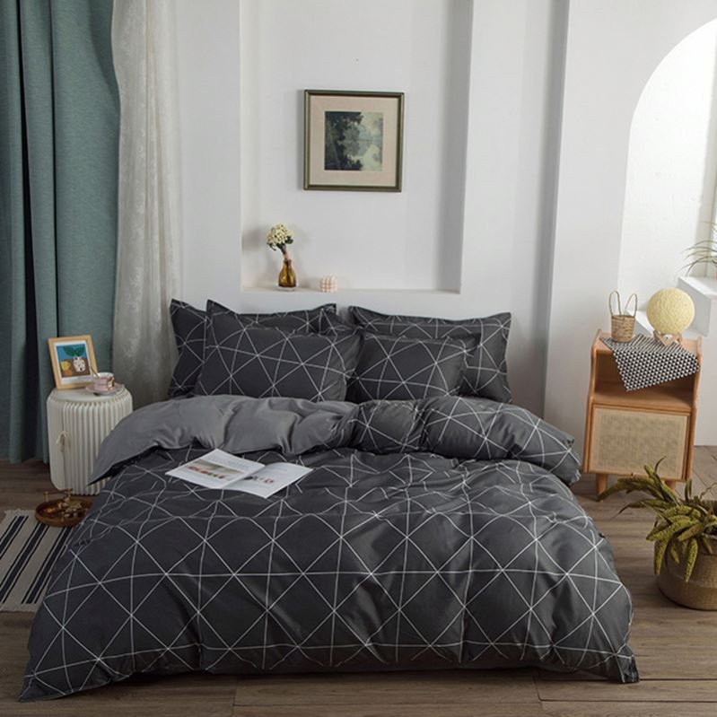 WW-785 Wholesale Printing Quilt Cover Polyester Bed Sheet Set Microfiber Bedding With 45*75 Cm Pillowcase