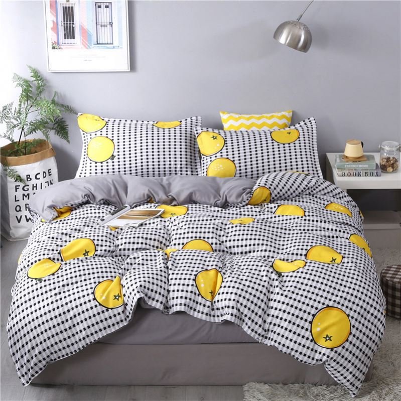 WW-785 Wholesale Printing Quilt Cover Polyester Bed Sheet Set Microfiber Bedding With 45*75 Cm Pillowcase