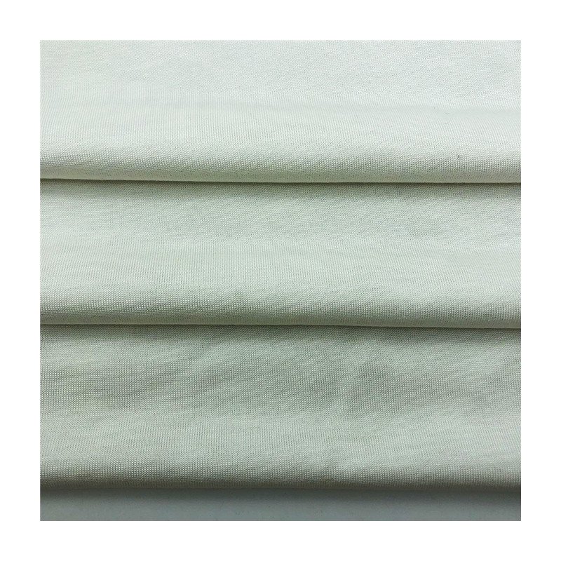 High quality Eco-friendly breathable knitted fabric 220gsm 94%bamboo 6%spamdex solid color jersey fabric for T-shirt