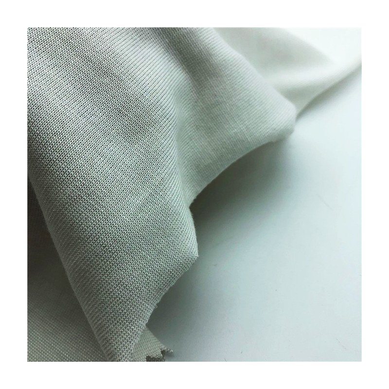 High quality Eco-friendly breathable knitted fabric 220gsm 94%bamboo 6%spamdex solid color jersey fabric for T-shirt