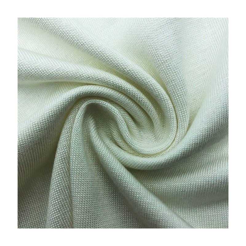 High quality Eco-friendly breathable knitted fabric 220gsm 94%bamboo 6%spamdex solid color jersey fabric for T-shirt