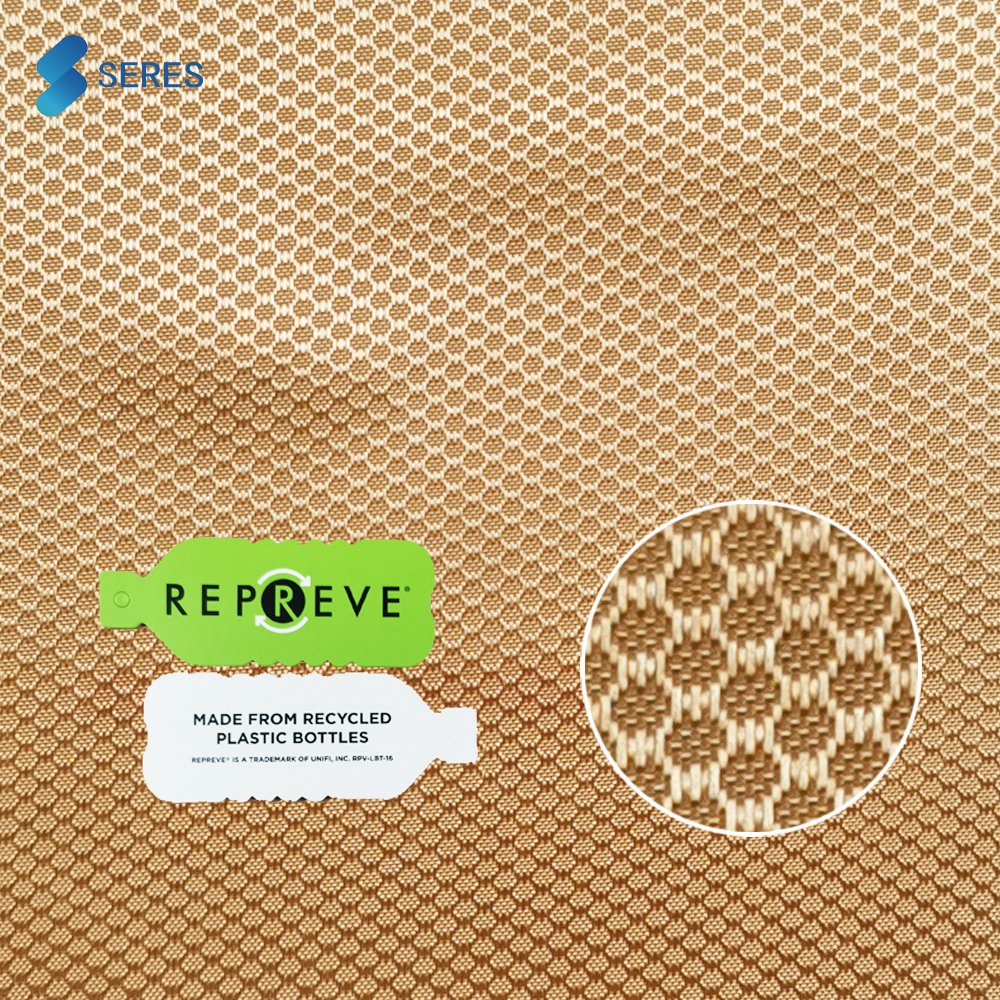 New Fabric 150D Recycled PET polyester Honey Comb Jacquard Fabric 150D Waterproof Oxford Fabric For Outdoor Sportswear Garments