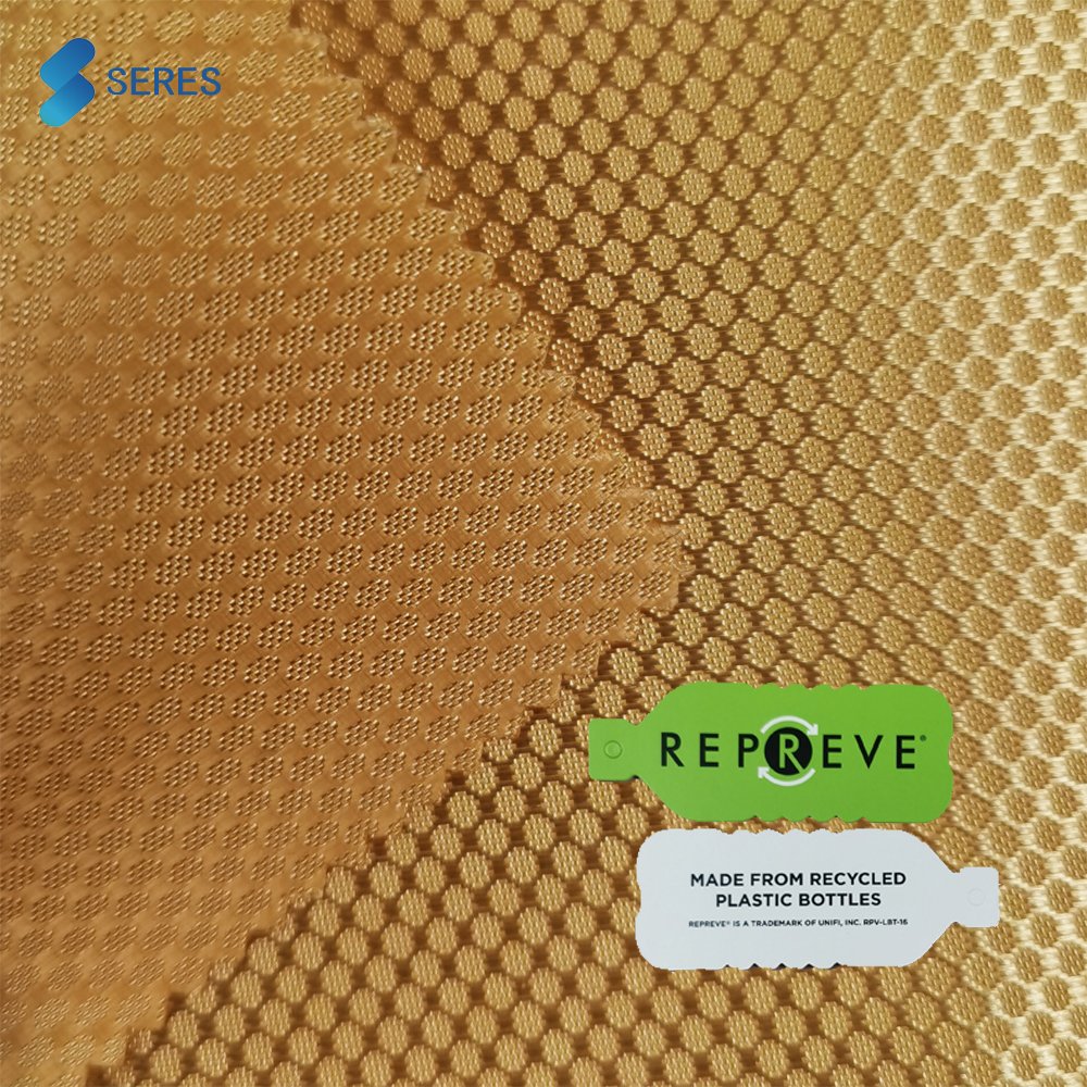 New Fabric 150D Recycled PET polyester Honey Comb Jacquard Fabric 150D Waterproof Oxford Fabric For Outdoor Sportswear Garments