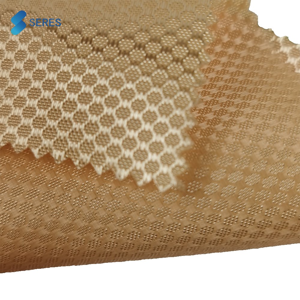 New Fabric 150D Recycled PET polyester Honey Comb Jacquard Fabric 150D Waterproof Oxford Fabric For Outdoor Sportswear Garments