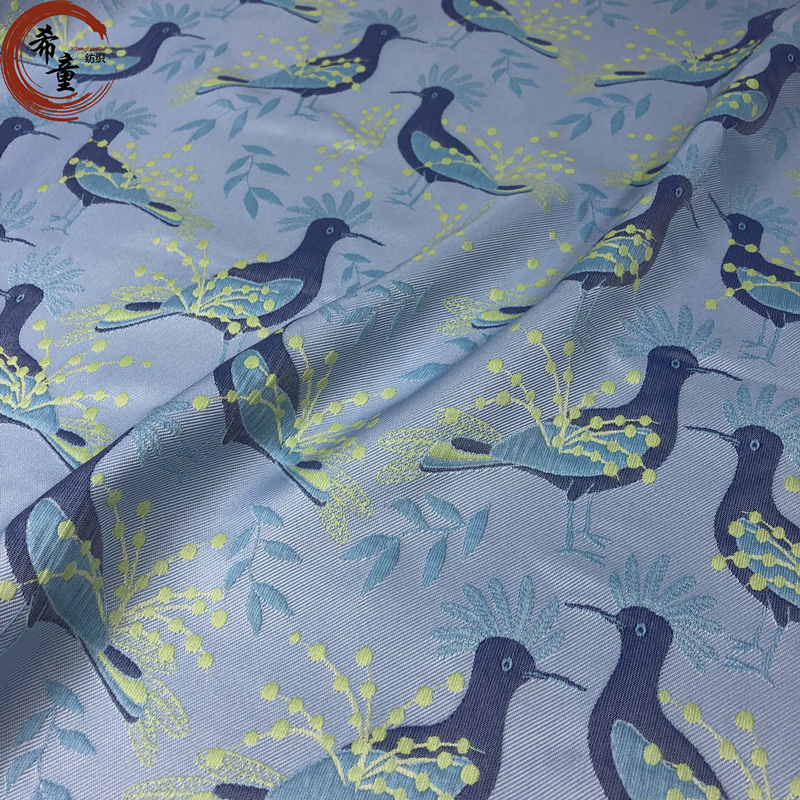 XITONG TEXTILE good quality 100%polyester woven customize fashion yarn dyed brocade jacquard fabrics for dress