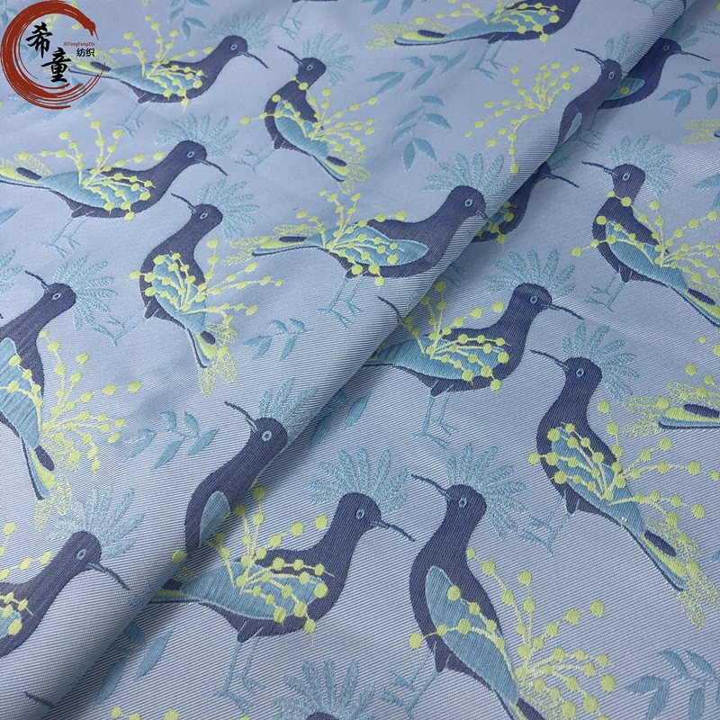 XITONG TEXTILE good quality 100%polyester woven customize fashion yarn dyed brocade jacquard fabrics for dress