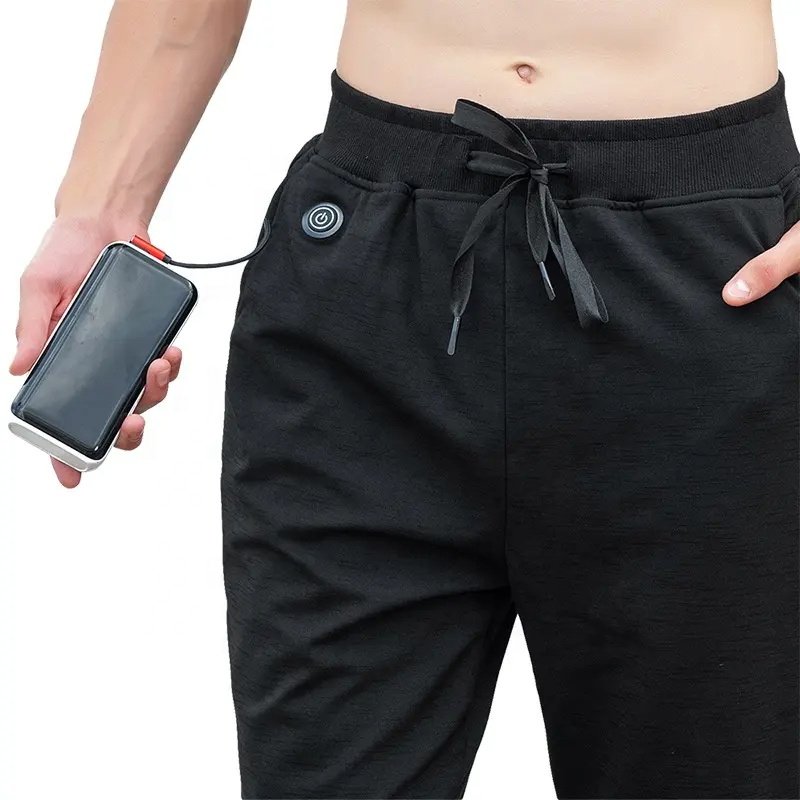 Soft Breathable Electric Heated Pants Winter Warm Smart Battery Heated Far Infrared Trousers For Men Women