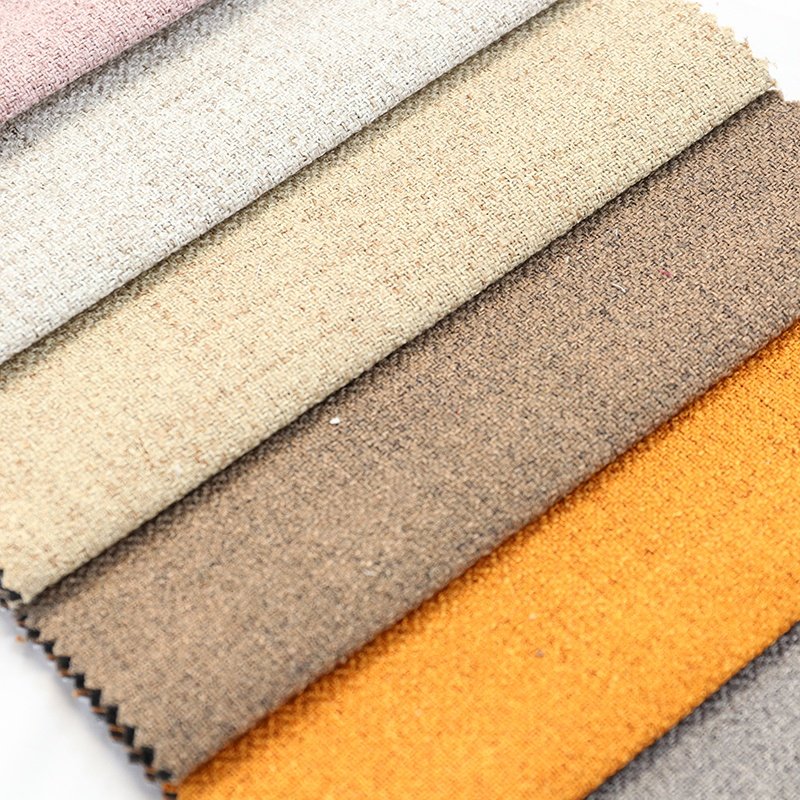Upholstery sofa fabrics linen textile 100 polyester fabric for curtain