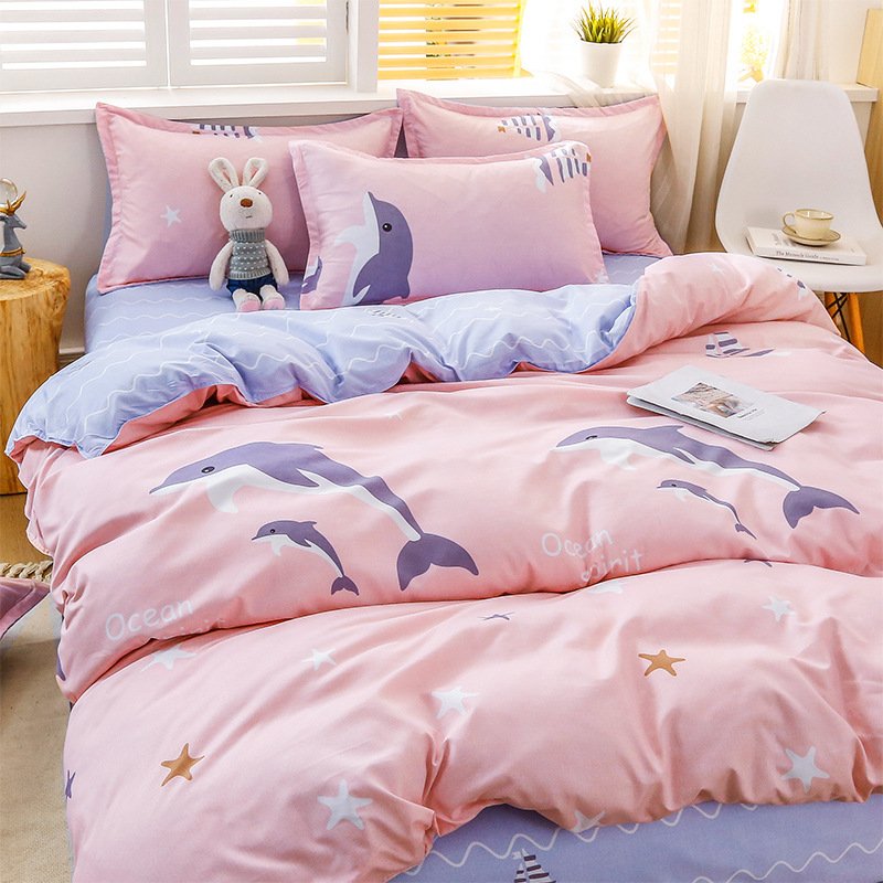 Hotel Quality Factory Supply Luxury Duvet Cover 4 Pieces Bed Sheet Set Comforter Bedding Set with 2Pcs Pillow Case