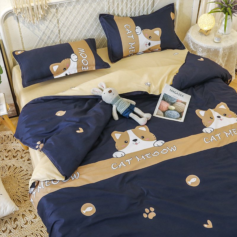 Hotel Quality Factory Supply Luxury Duvet Cover 4 Pieces Bed Sheet Set Comforter Bedding Set with 2Pcs Pillow Case
