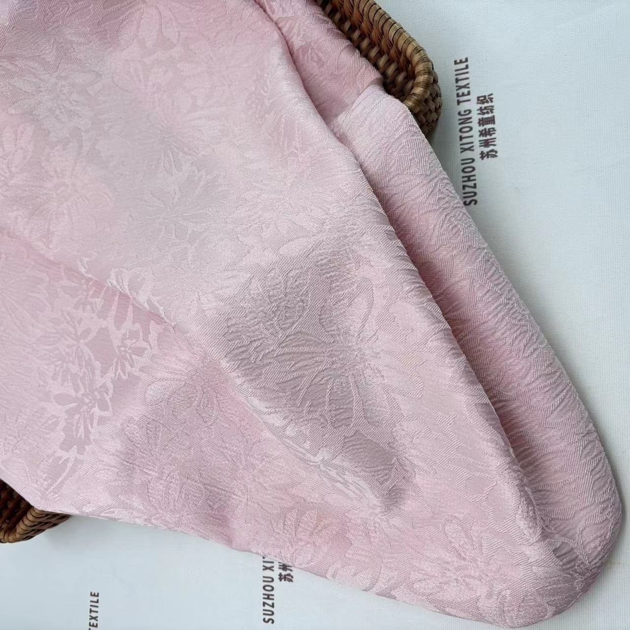 HOT SELLING NEW ARRIVAL MULTI COLORS FOR CHOICE Large chrysanthemum jacquard RAYON IMITATION FABRIC FOR WOMEN DRESS
