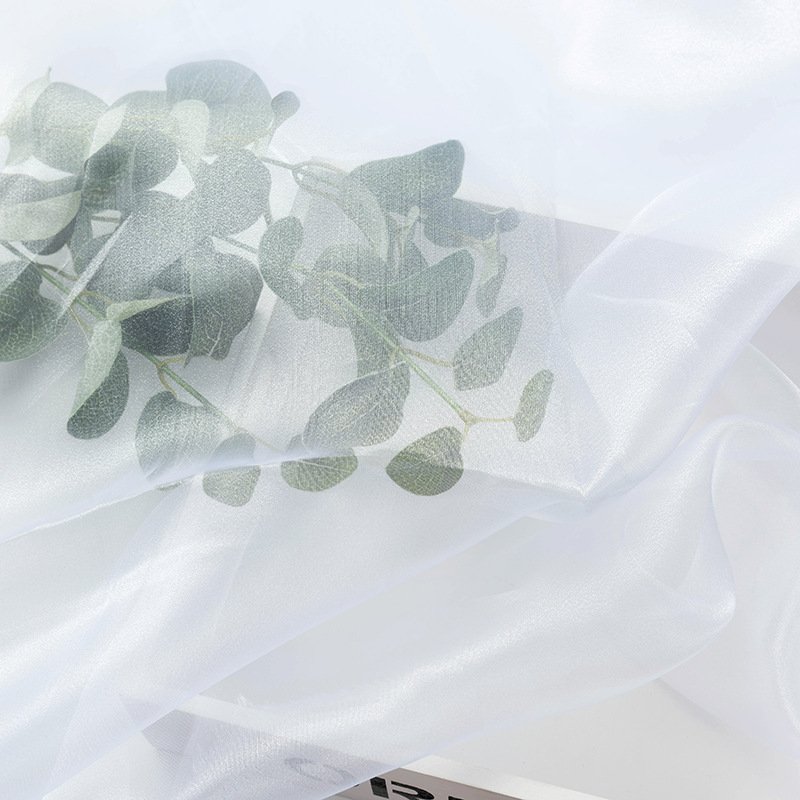 Light Weight 100% Polyester Solid Color Thin Woven Stiff Plain Organza Fabric for Wedding Dress/Veil/Fashion Dress/Curtain