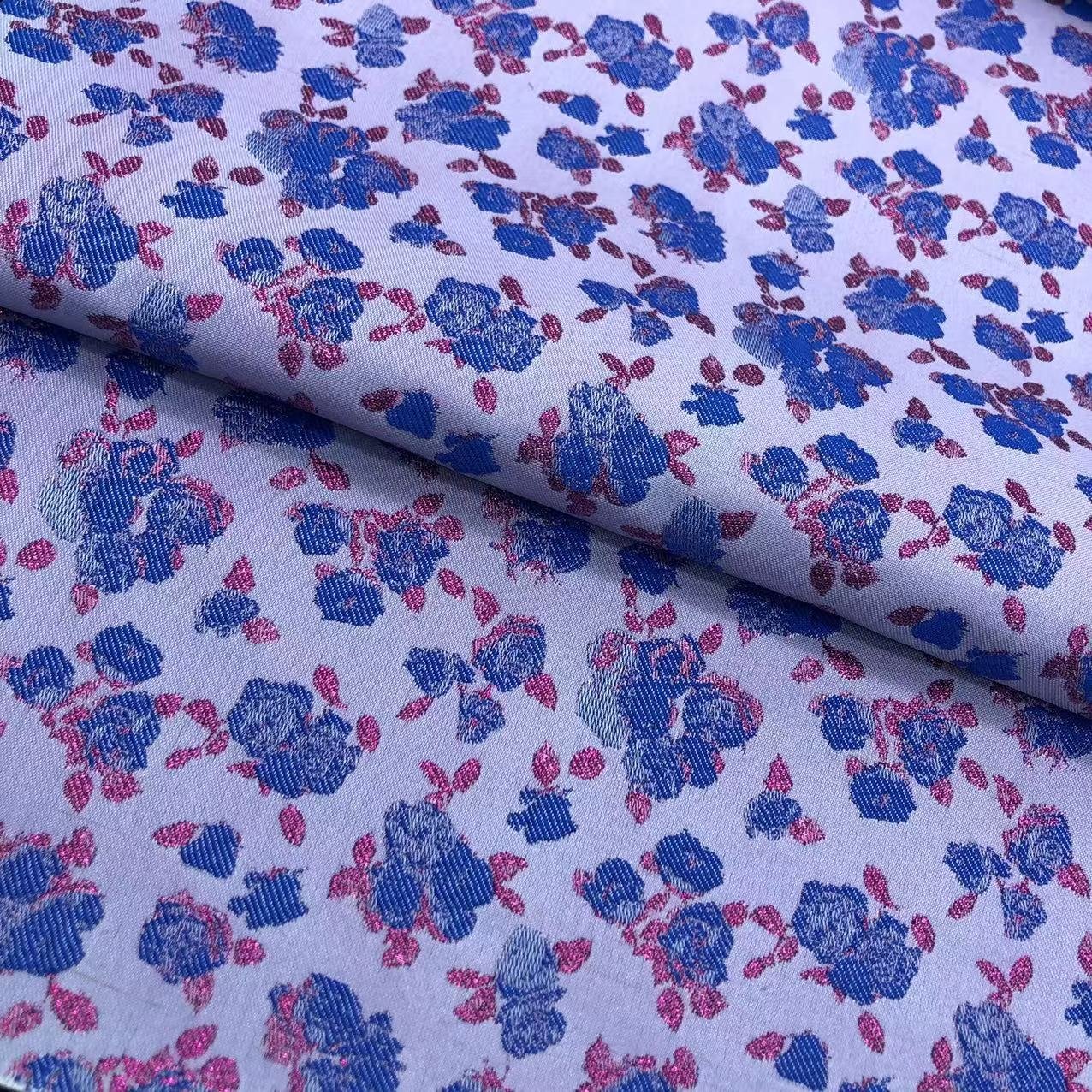 Top Quality Polyester Metallic Jacquard Brocade and beautiful Pattern jacquard brocade design dress making fabric