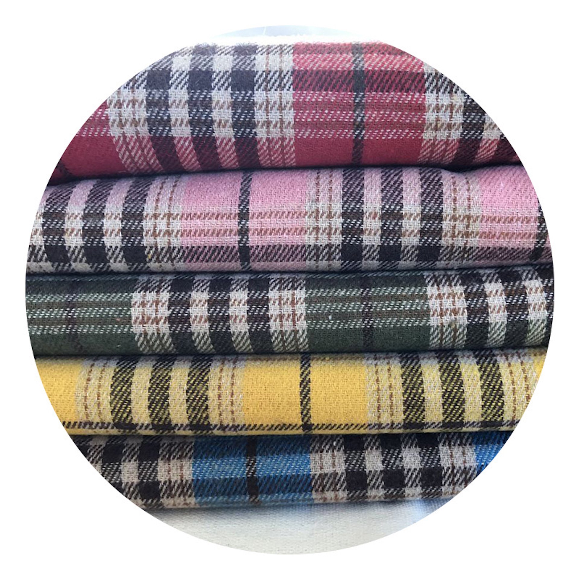 High Quality Ready Goods For Shipping Flannel Feel 40% Cotton 60% Polyester Cloth Fabric For Shirts And Blouses