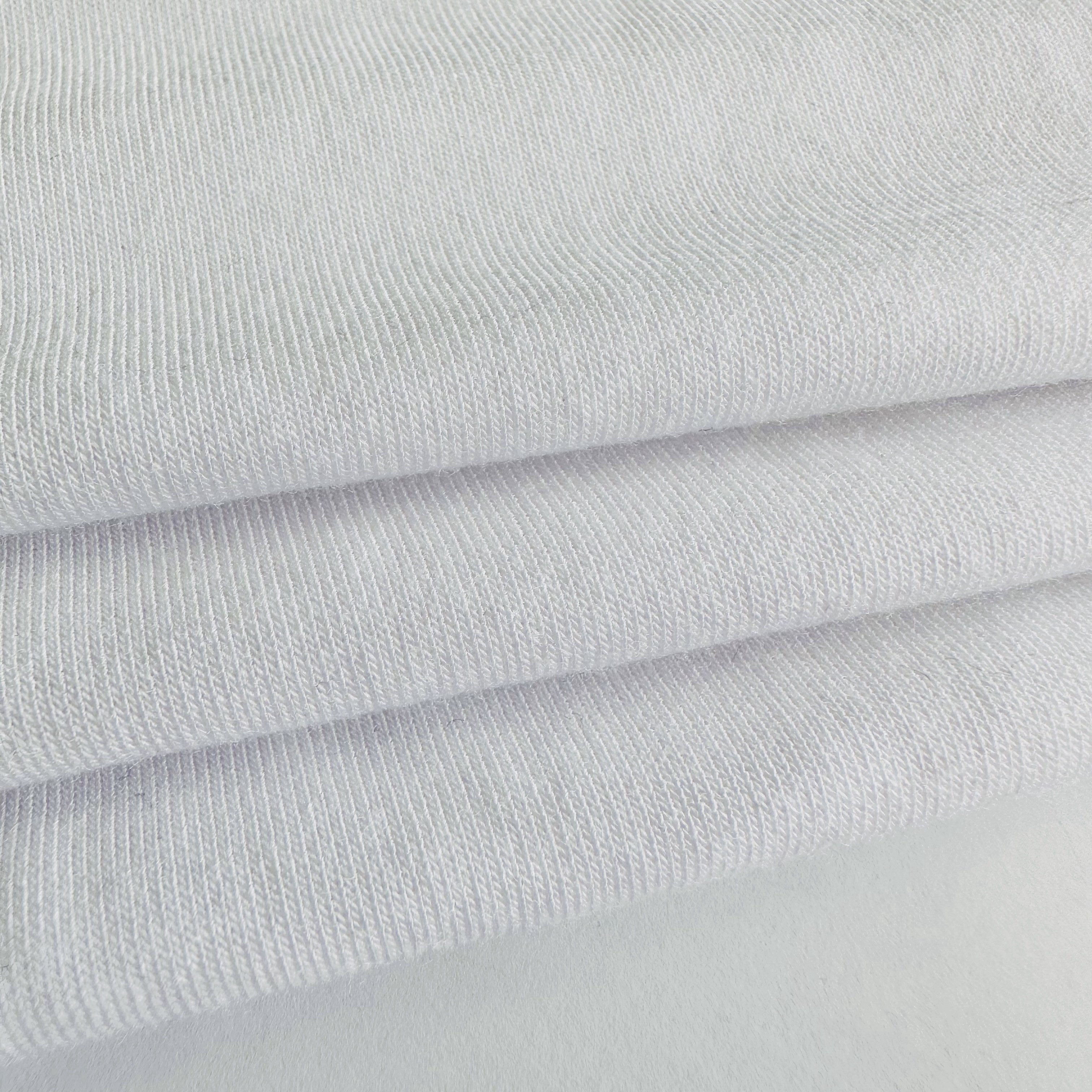 wholesale eco-friendly recycled white 170gsm polyester bamboo spandex knit single jersey fabric for T-shirt and pajamas