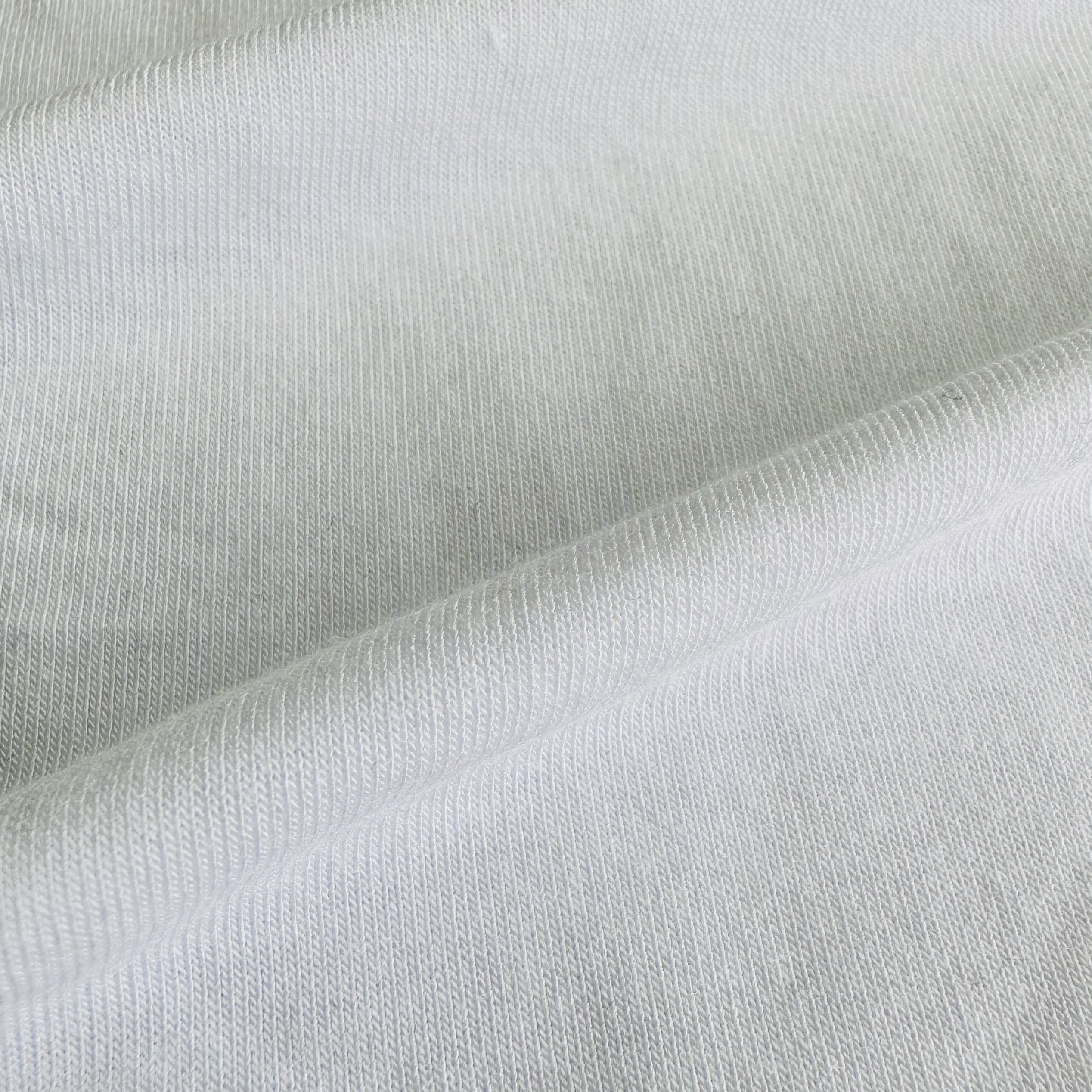 wholesale eco-friendly recycled white 170gsm polyester bamboo spandex knit single jersey fabric for T-shirt and pajamas