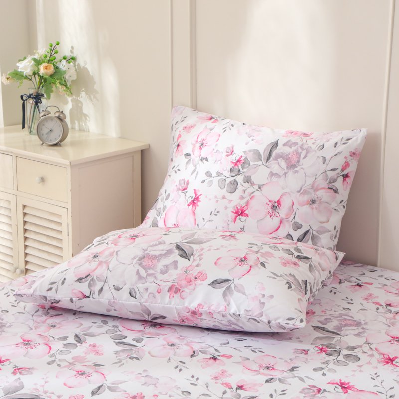 Homes polyester bed sheet set with 4 pieces king double bedding bed sheet set printed microfiber fabric for bed sheets
