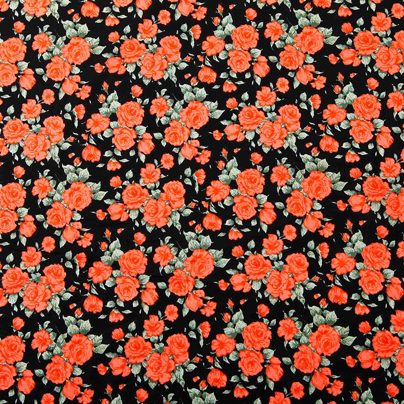 Eco-friendly watercolor linen cotton fabric small floral printed fabrics for girl dress