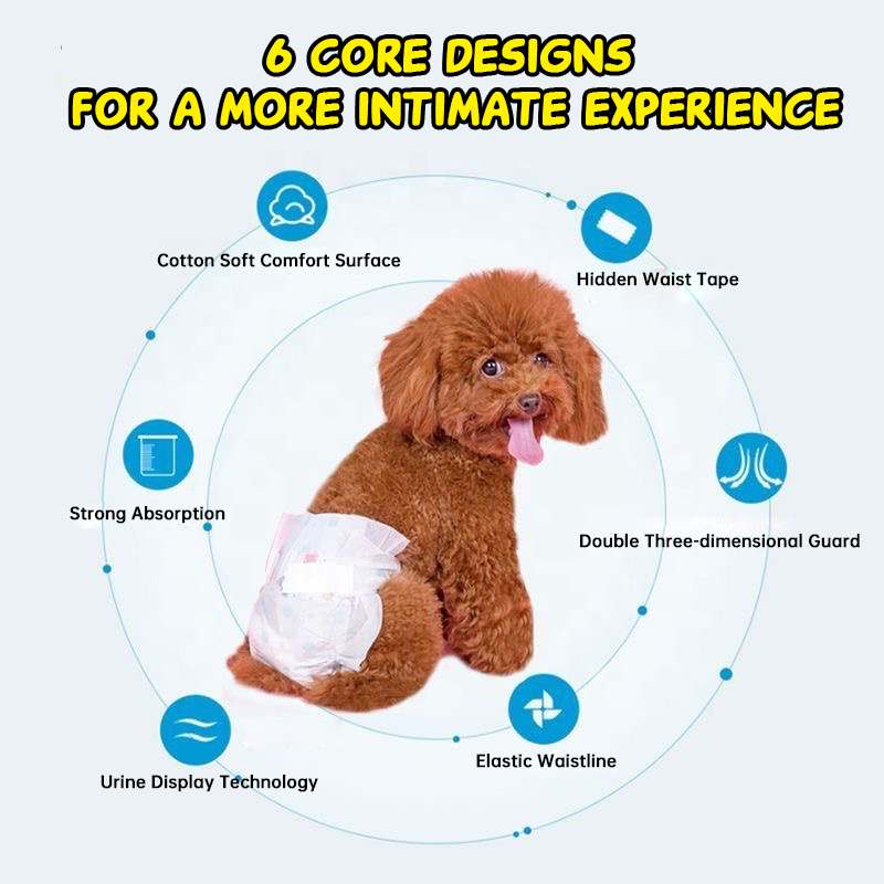 OEM Manufacturing male and female dog cotton diapers pet male dog diapers disposable male dog diapers