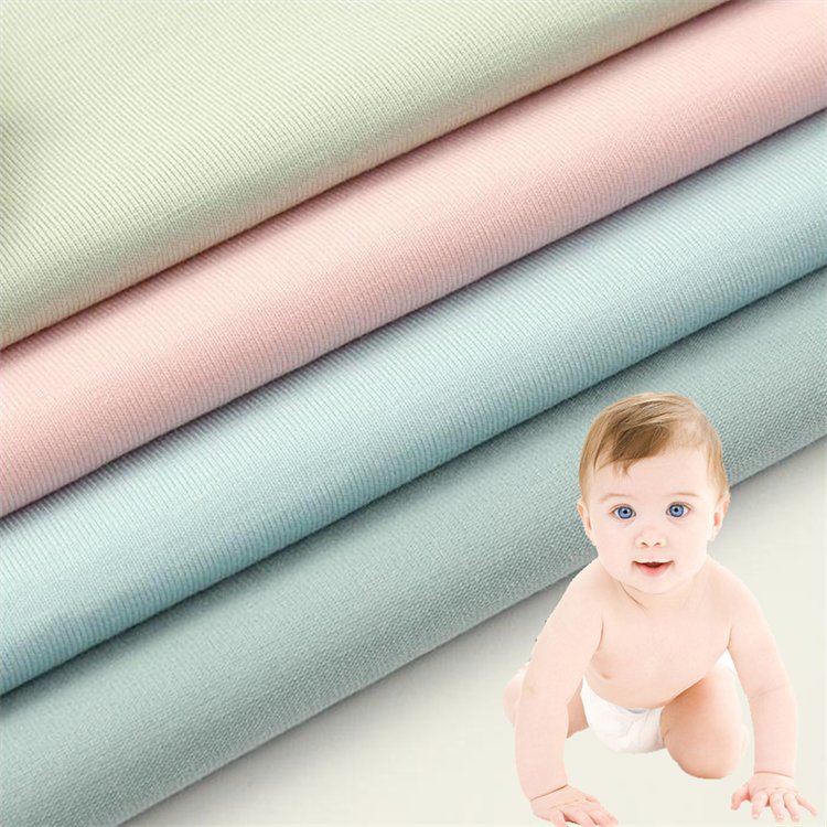 Custom plain color printing wholesale elastane customizable manufacture organic 100% cotton bamboo fabric for pajamas