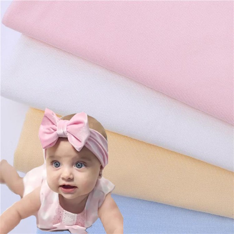 Custom plain color printing wholesale elastane customizable manufacture organic 100% cotton bamboo fabric for pajamas