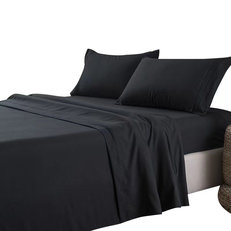 100% 300TC satin cotton Bedding sheet sets 100% Organic Cotton Bed Sheet