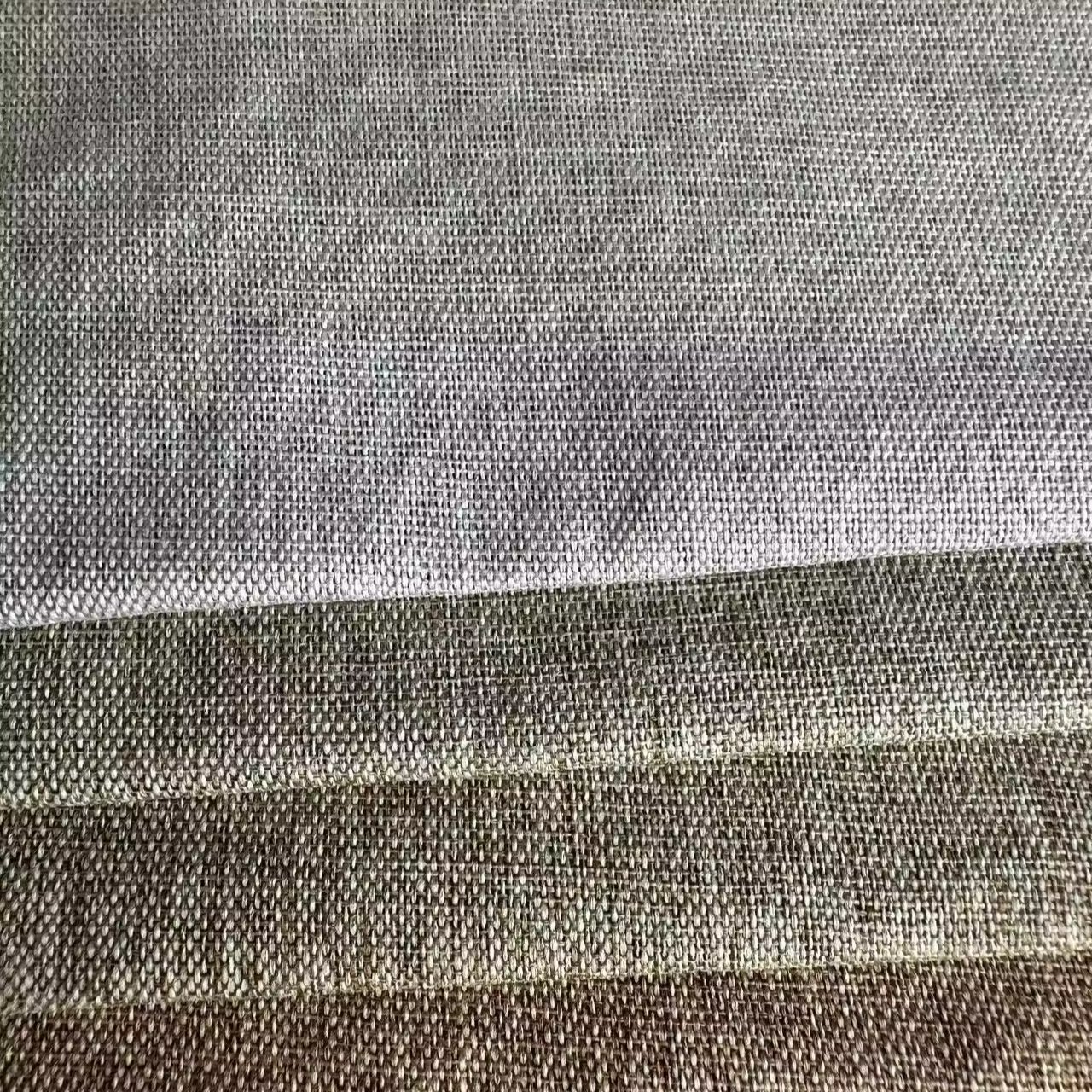 Free Sample Wholesale Home Textile Upholstery 100% Polyester Linen Fabric Linen Sofa Fabrics 6619 series