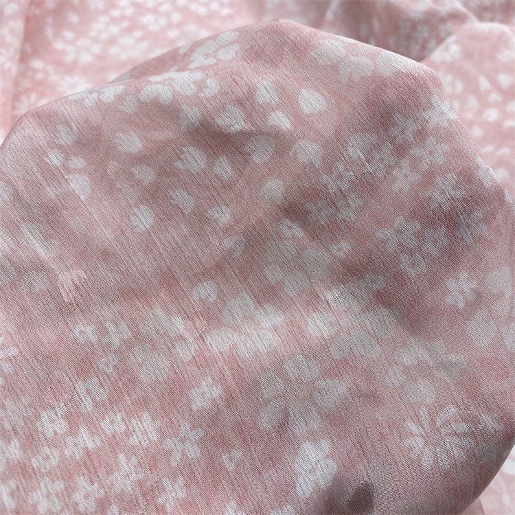 xitong textile woven 100% polyester fabric crepe chiffon printing jacquard clothes fabric for clothing dress garments