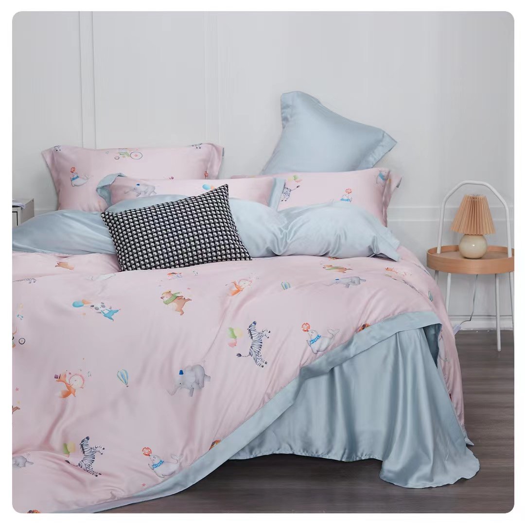 Factory custom soeko tex100 tencel fabric bedding sets 7 pieces bed sheet bedding set tencel