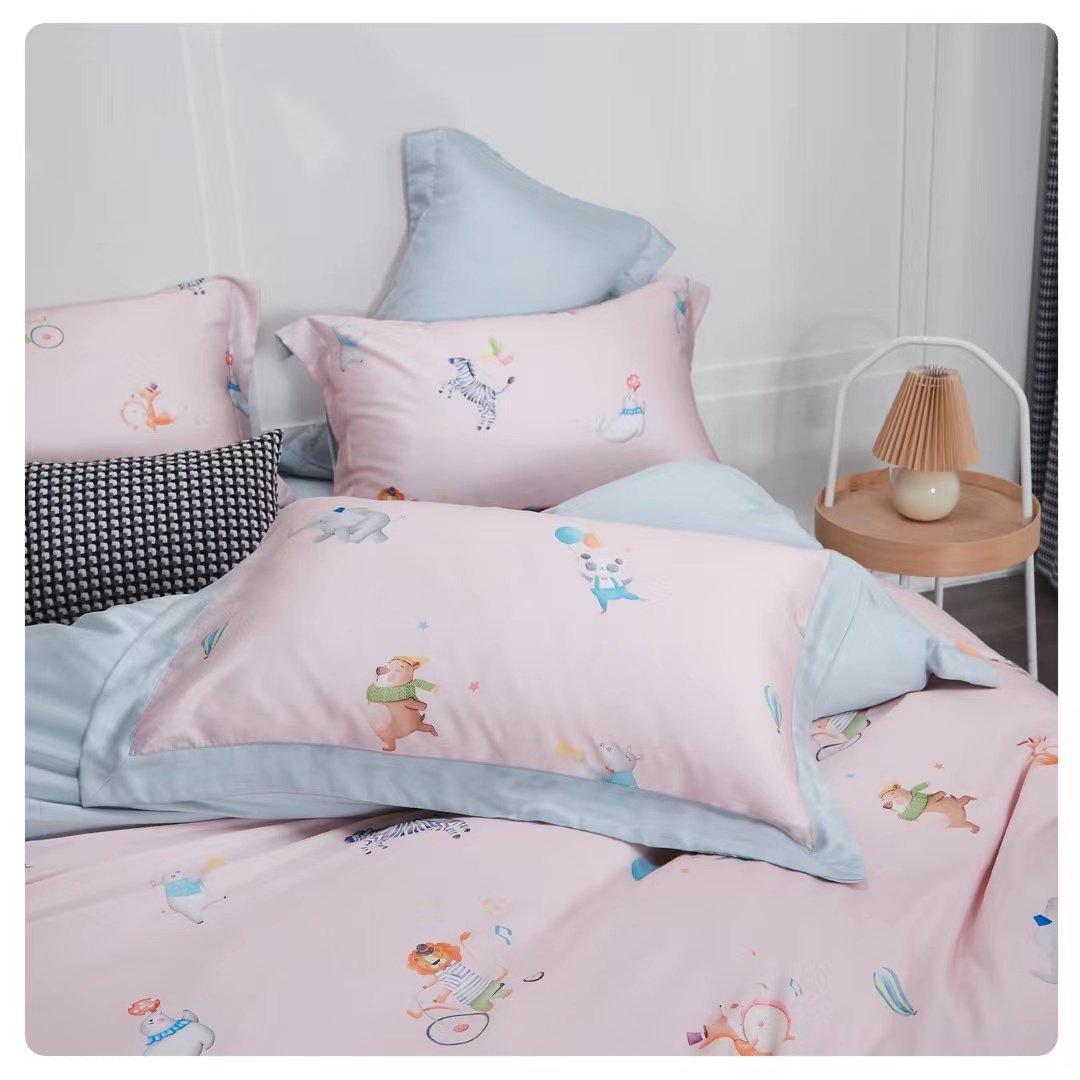 Factory custom soeko tex100 tencel fabric bedding sets 7 pieces bed sheet bedding set tencel