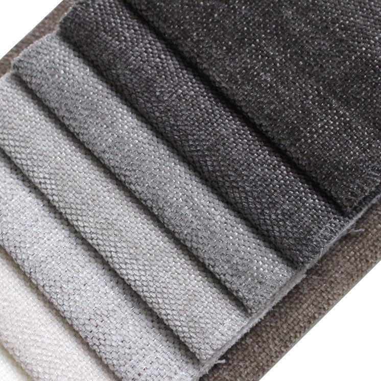 Wholesale 100 Polyester Fabric Plain Linen Look Home Textile Upholstery Fabric For Sofa