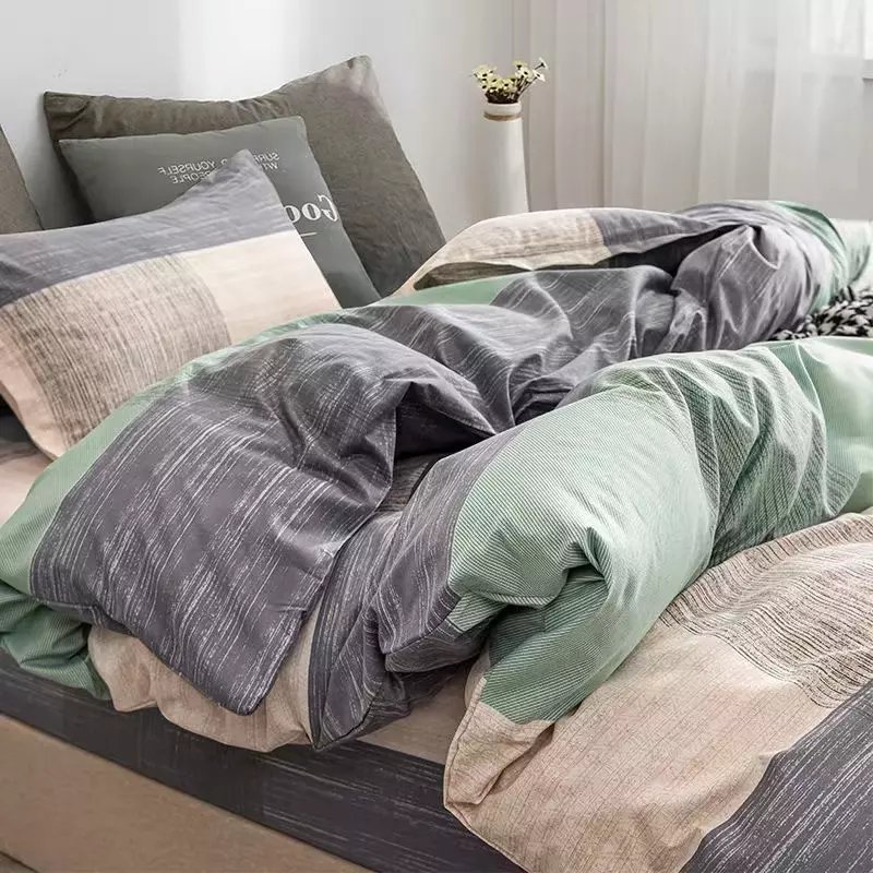 100 polyester fabric print Bed Microfiber Bed sheet Duvet Cover Set Queen Size bedding wholesale bed sheet fabric