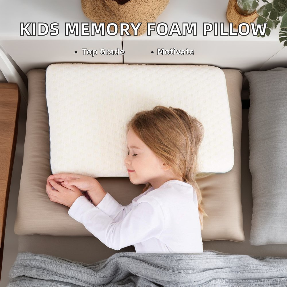 200TC Bamboo Relief Solid Half Moon Design Cooling Filling for Bedroom Living Room Bed Use Memory Foam Children Kids Pillow