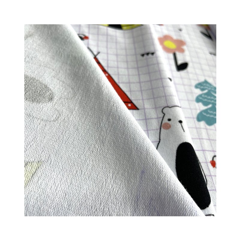 Factory wholesale 260g printed bamboo french terry fabric